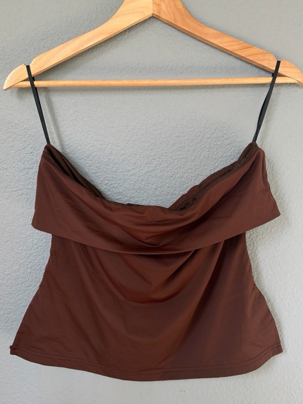 Princess Polly Brown Fold Over Tube Top Camisole